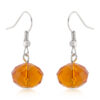 Orange Faceted Bead Earrings