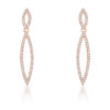 Sara 1.2ct CZ Rose Gold Delicate Double Teardrop Drop Earrings