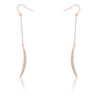 Luna 0.5ct CZ Rose Gold Delicate Moon Drop Earrings