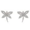 Cubic Zirconia Dragonfly Earrings