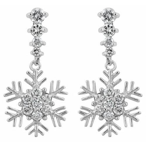 Snowflake Drop Earrings