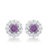 Bella Bridal Earrings in Purple