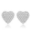 Special Pave Heart Earrings