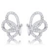 .45 Ct CZ Butterfly Stud Earrings