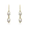 Yellow Gold Pearl Drops