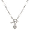 Toggle Pave Heart Necklace