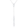 Carmela 0.6ct CZ Rhodium Classic Drop Lariat Necklace