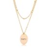 18k Gold Plated Double Chain FAITH Necklace