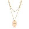 18k Gold Plated Double Chain LOVE Necklace