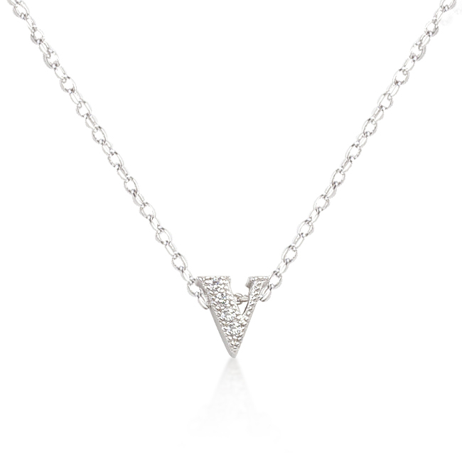 Micro-Pave Initial V Pendant Micro-Pave Initial V Pendant