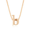 Rose Gold Finish Initial B Pendant