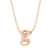 Rose Gold Finish Initial G Pendant