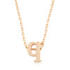 Rose Gold Finish Intiial Q Pendant