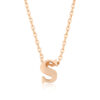 Rose Gold Finish Initial S Pendant