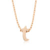 Rose Gold Finish Initial T Pendant