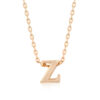Rose Gold Finish Initial Z Pendant