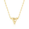Golden Initial V Pendant