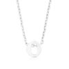 Rhodium Plated Finish Initial O Pendant