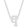 Rhodium Plated Finish Initial Q Pendant