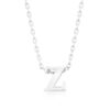 Rhodium Plated Finish Initial Z Pendant