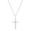 Simple Rhodium Plated Cross Pendant