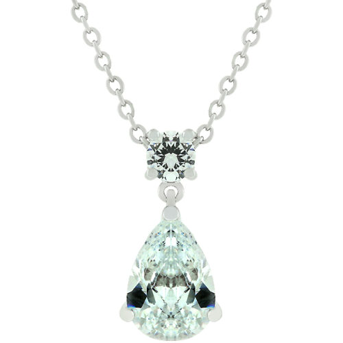 Chandelier Pear Cubic Zirconia Pendant