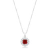 Bella Bridal Pendant in Ruby Red