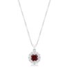Bella Bridal Pendant in Garnet Red