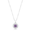Bella Bridal Pendant in Purple