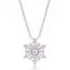 Contemporary CZ Snowflake Necklace