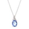 3 ct. Blue Brilliance Rhodium-Plated CZ Necklace