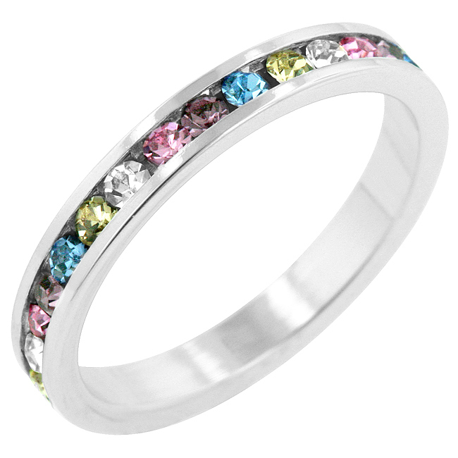 Stylish Stackables Mixed Crystal Ring Stylish Stackables Mixed Crystal Ring