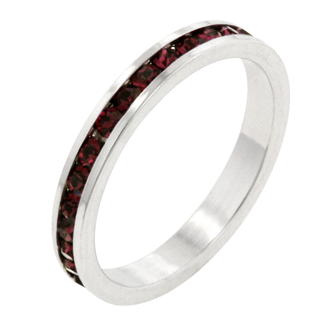 Stylish Stackables with Ruby Crystal Ring Stylish Stackables with Ruby Crystal Ring