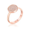 0.2ct CZ Rose Gold Pave Circle Ring