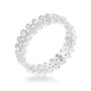 Clara 1ct CZ Rhodium Textured Bezel Set Eternity Ring