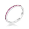 Teresa 0.5ct Ruby CZ Stainless Steel Eternity Band