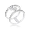 .86Ct Rhodium Plated Floating Bubbles CZ Ring