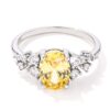 2.95ct. Captivating Lemon Yellow CZ Engagement Ring